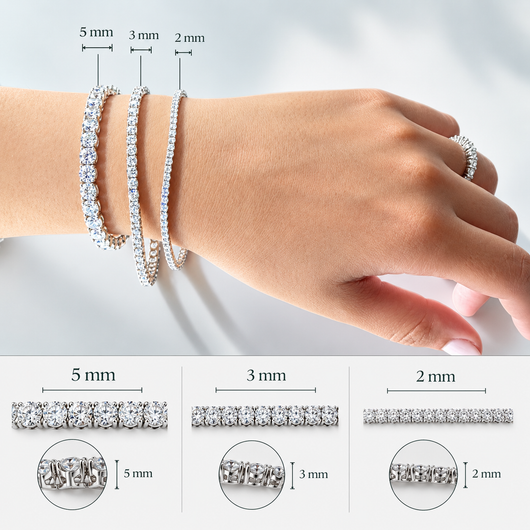 2mm Lab-Grown Diamond Tennis Bracelet