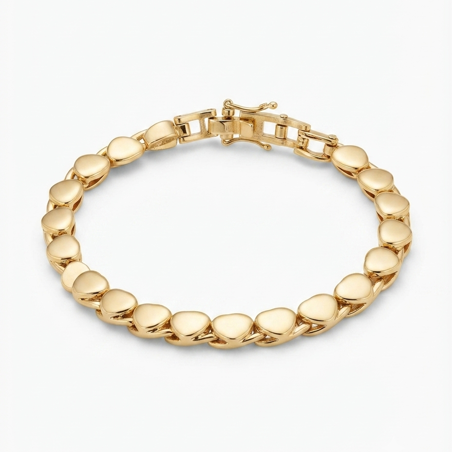 Curved Link Tennis Bracelet