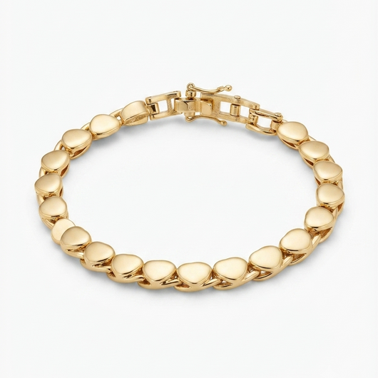 Curved Link Tennis Bracelet