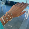 Tri-Gold Textured Bracelet