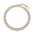 Tri-Gold Textured Bracelet