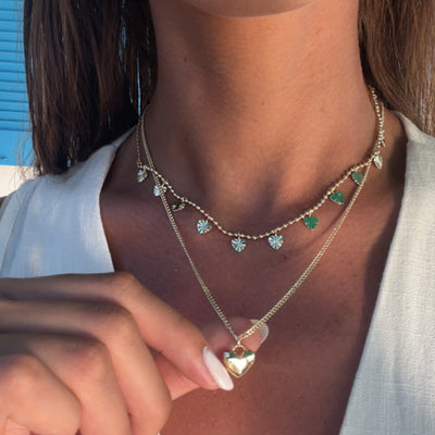 Puffed Heart Necklace
