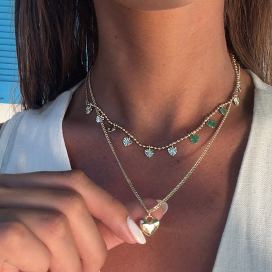 Puffed Heart Necklace