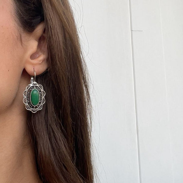 Emerald Mosaic Earrings