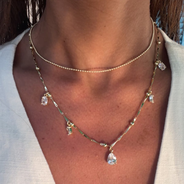Crystal Cascade Necklace