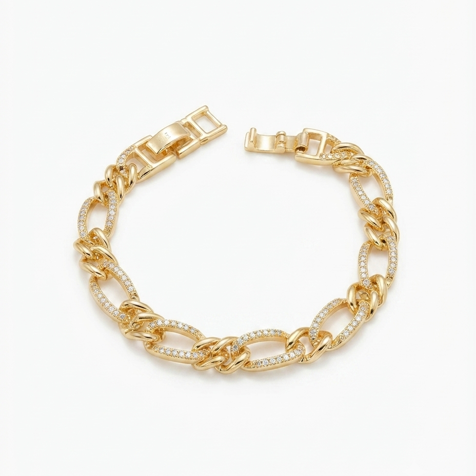 Iced Figaro Bracelet