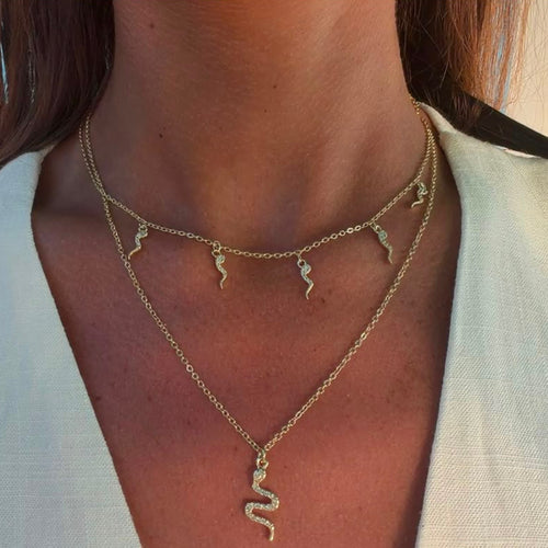 Pavé Serpent Necklace