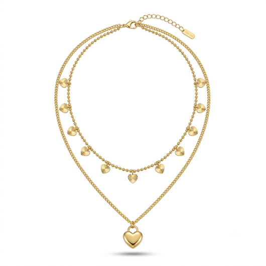 Puffed Heart Necklace