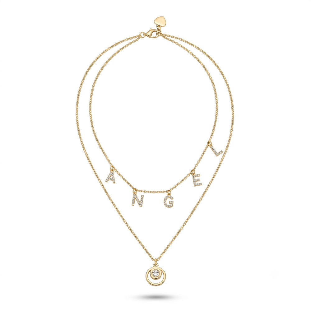 Angel Charm Duo Necklace