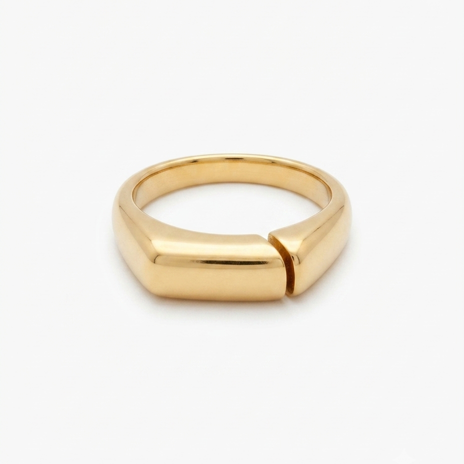 Flat Edge Open Ring