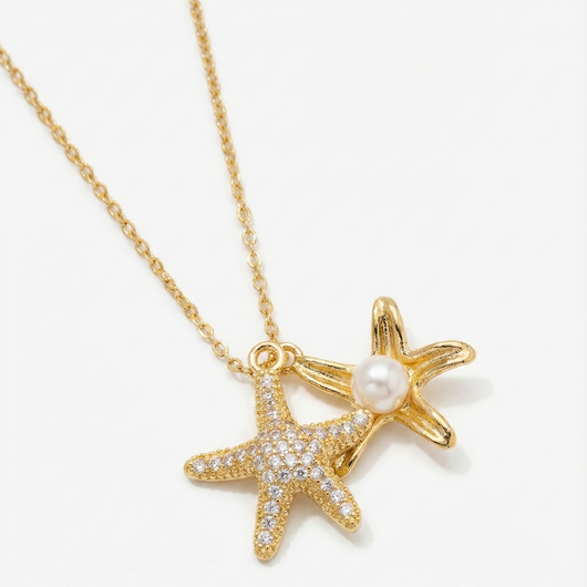 Double Starfish Necklace