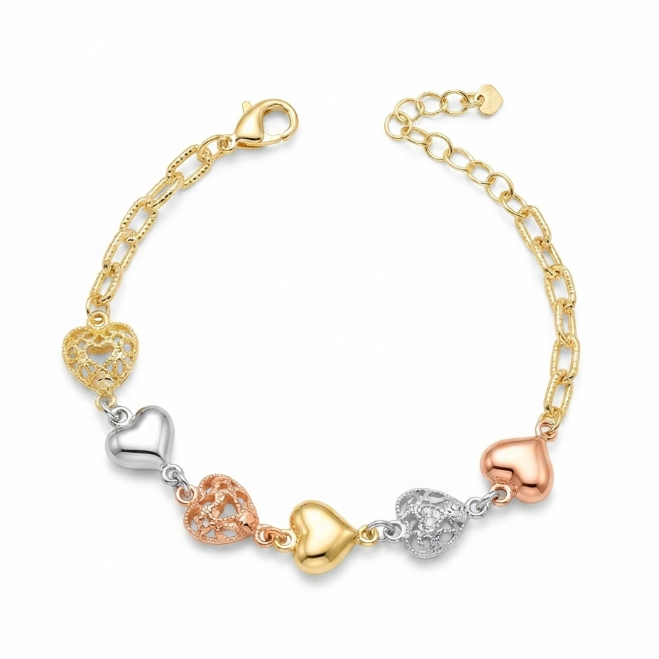 Tricolor Sweetheart Bracelet