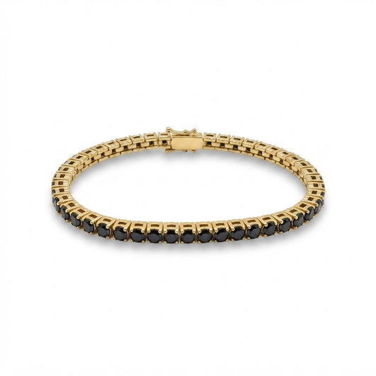 Two-Tone Tennis Bracelet – Black & Yellow